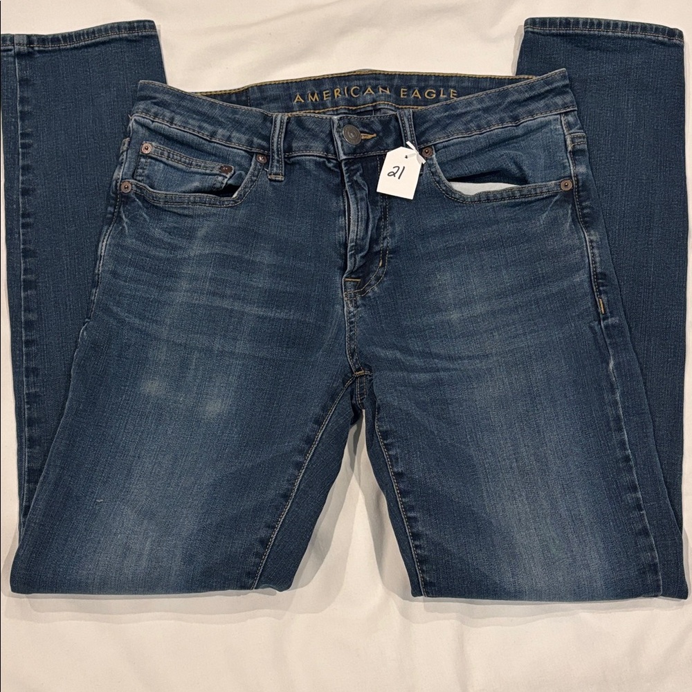 American Eagle Outfitters Women's Dark Blue Skinny Jeans